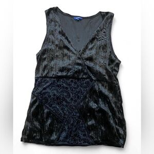 Reitmans Velvet Black Gothic Top